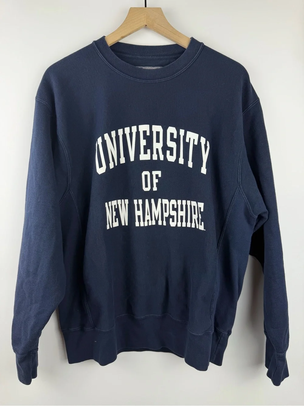 Vintage Champion Reverse Weave Blue Sweatshirt University Of New Hampshire UNH M